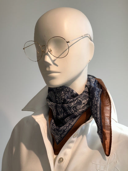 ストール（ペイズリー・ネイビー）