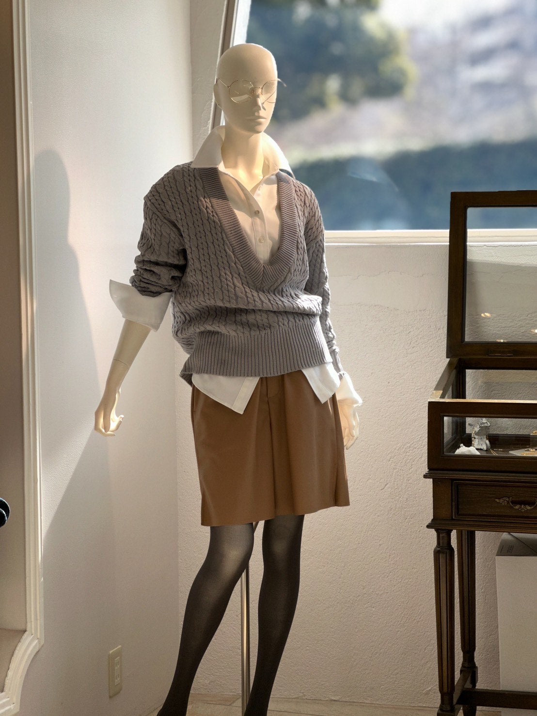 フェイクレザーハーフパンツ