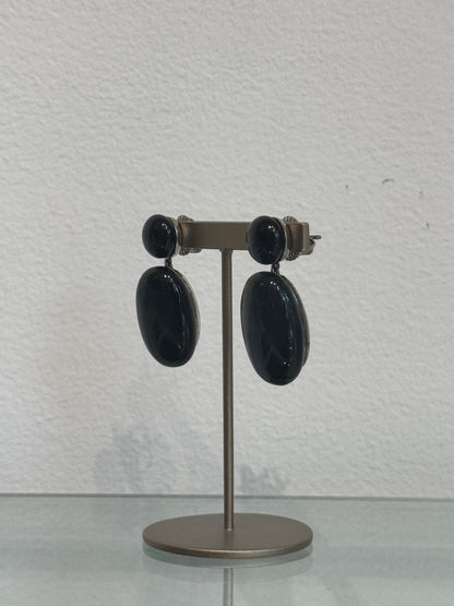 スペインダブルオーバルピアス（ブラック）