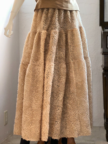 チュールレース ティアードスカート