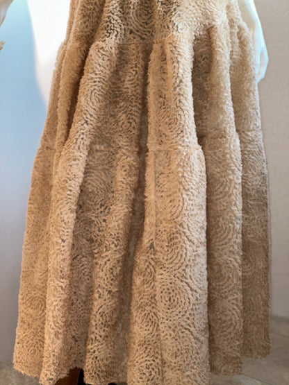 チュールレース ティアードスカート