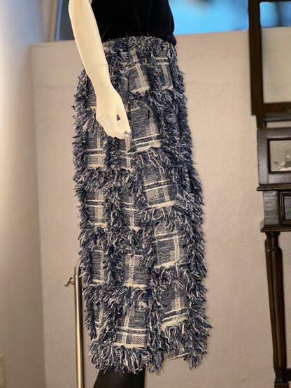 ツイード Aラインスリットスカート