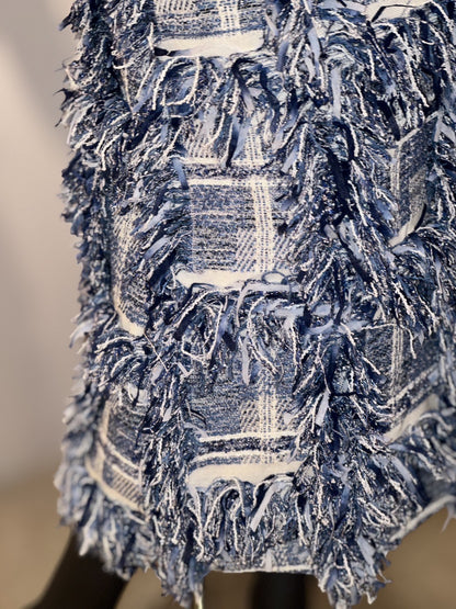 ツイード Aラインスリットスカート