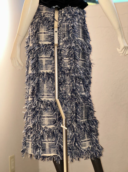 ツイード Aラインスリットスカート