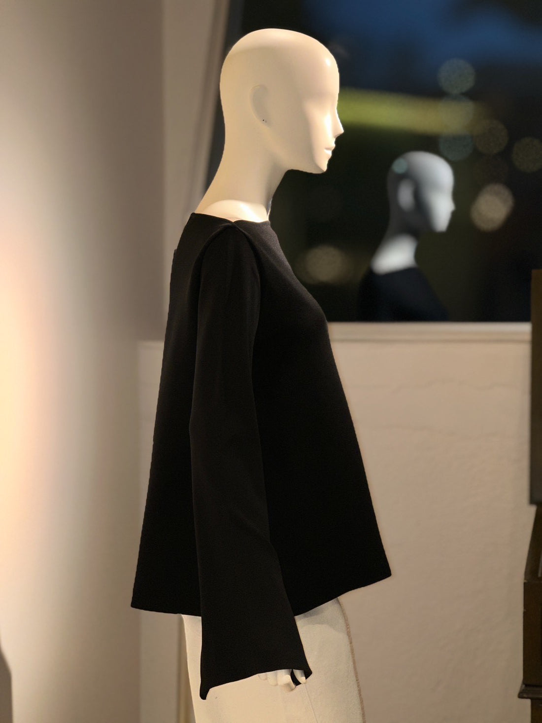 フィットテックボートネックニット（BLACK）