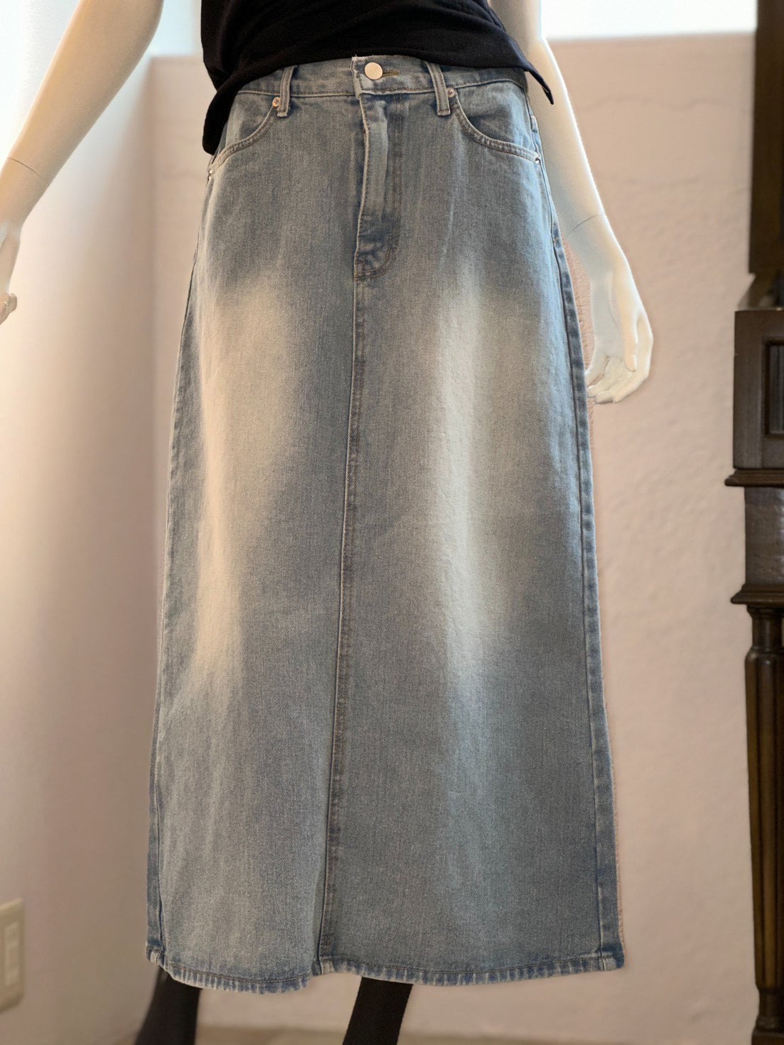 インディゴデニムロングスカート