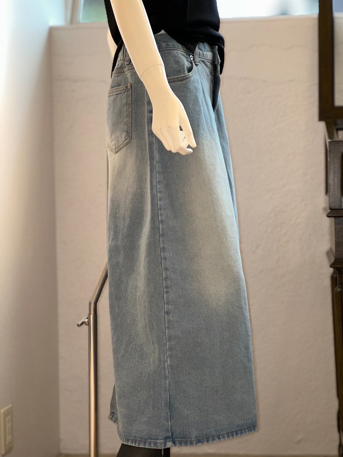 インディゴデニムロングスカート
