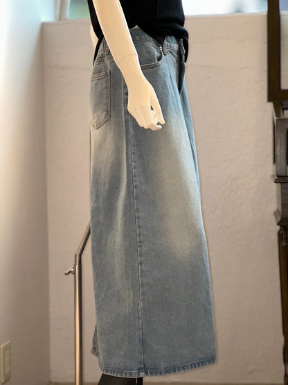 インディゴデニムロングスカート