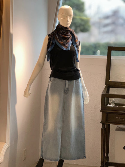 インディゴデニムロングスカート