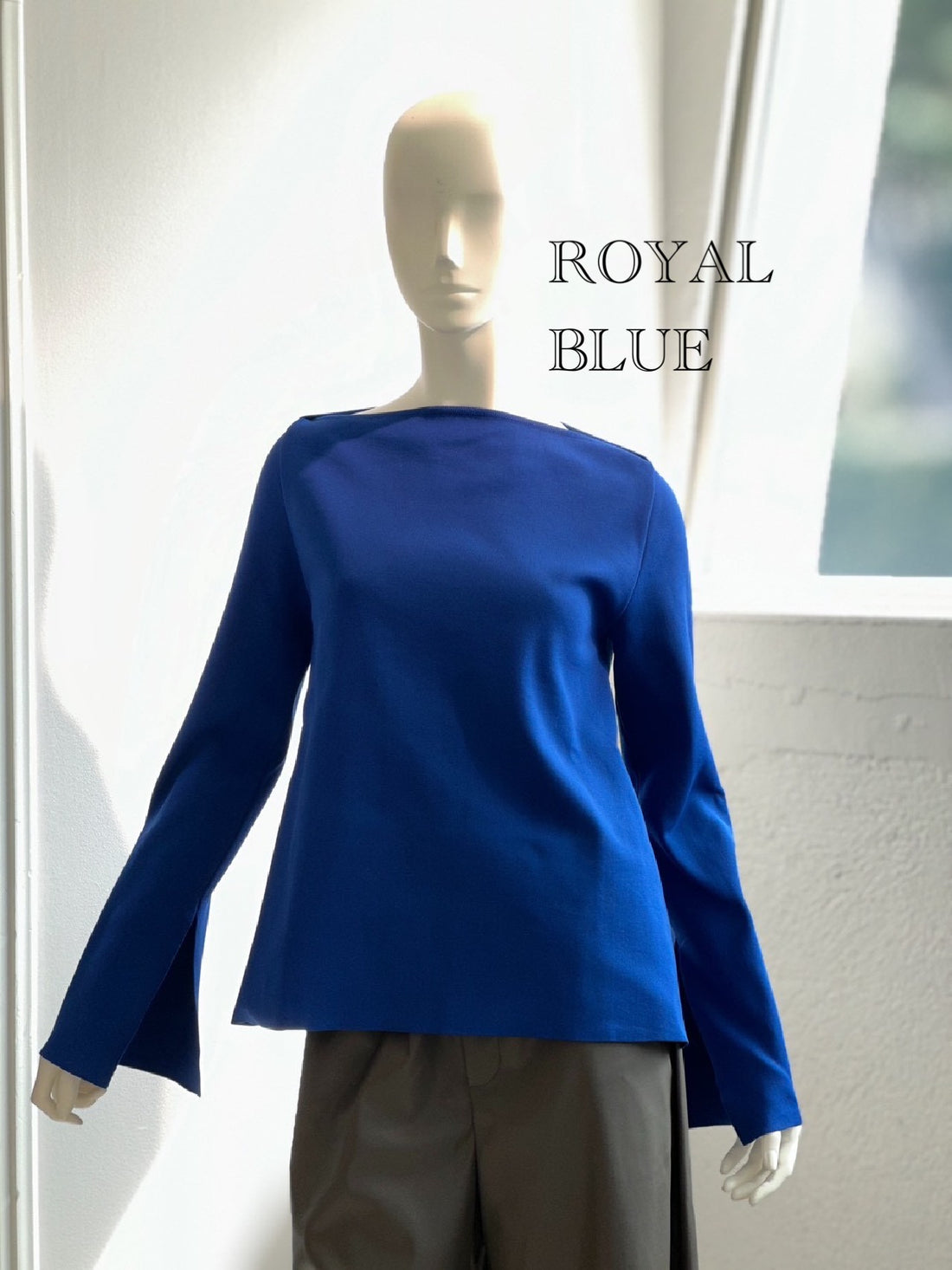 フィットテックボートネックニット（ROYAL BLUE）