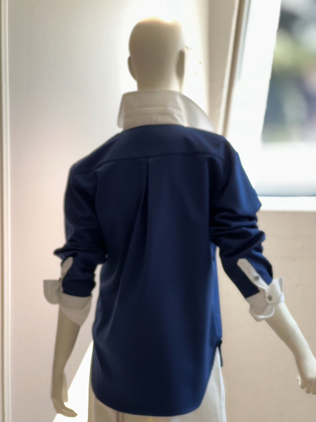 タキシードシャツブラウス（NAVY）