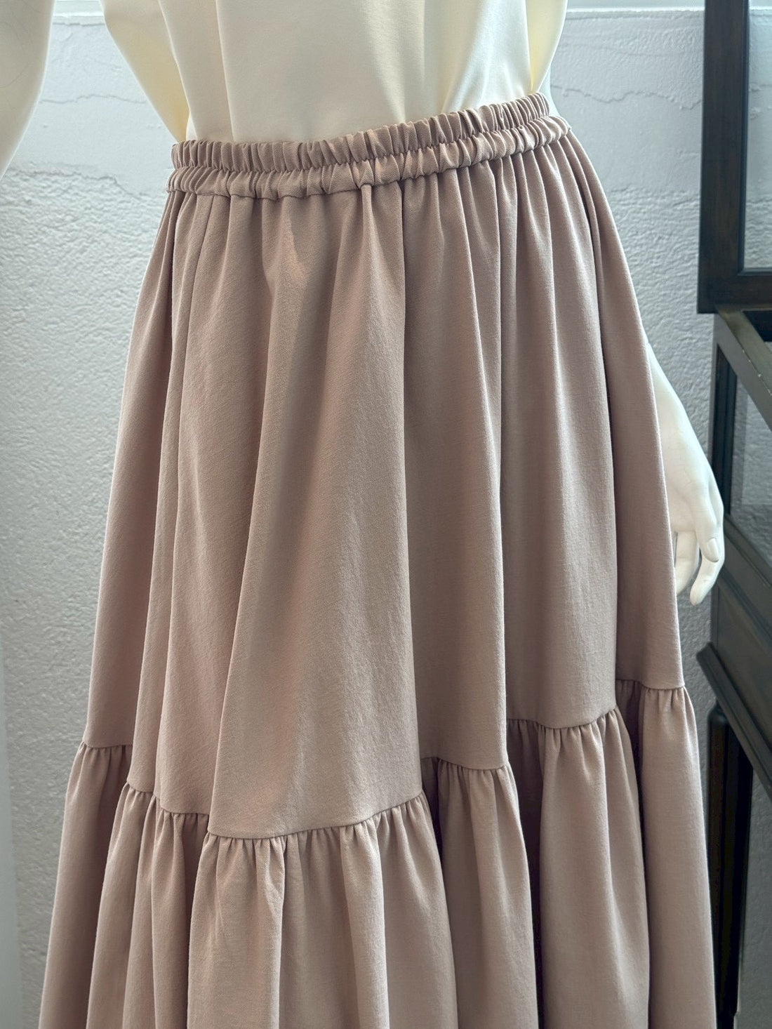 オックスフォード ティアードスカート（MAUVE PINK）