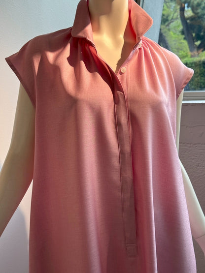 ポロカラーフレンチワンピース（PINK）