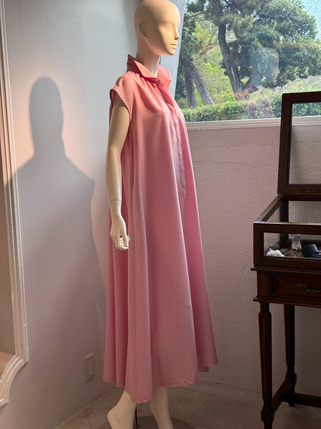 ポロカラーフレンチワンピース（PINK）