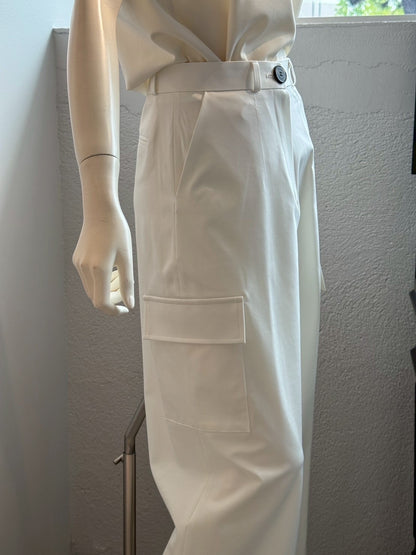 ワイドカーゴパンツ ストレッチポンチ（WHITE）