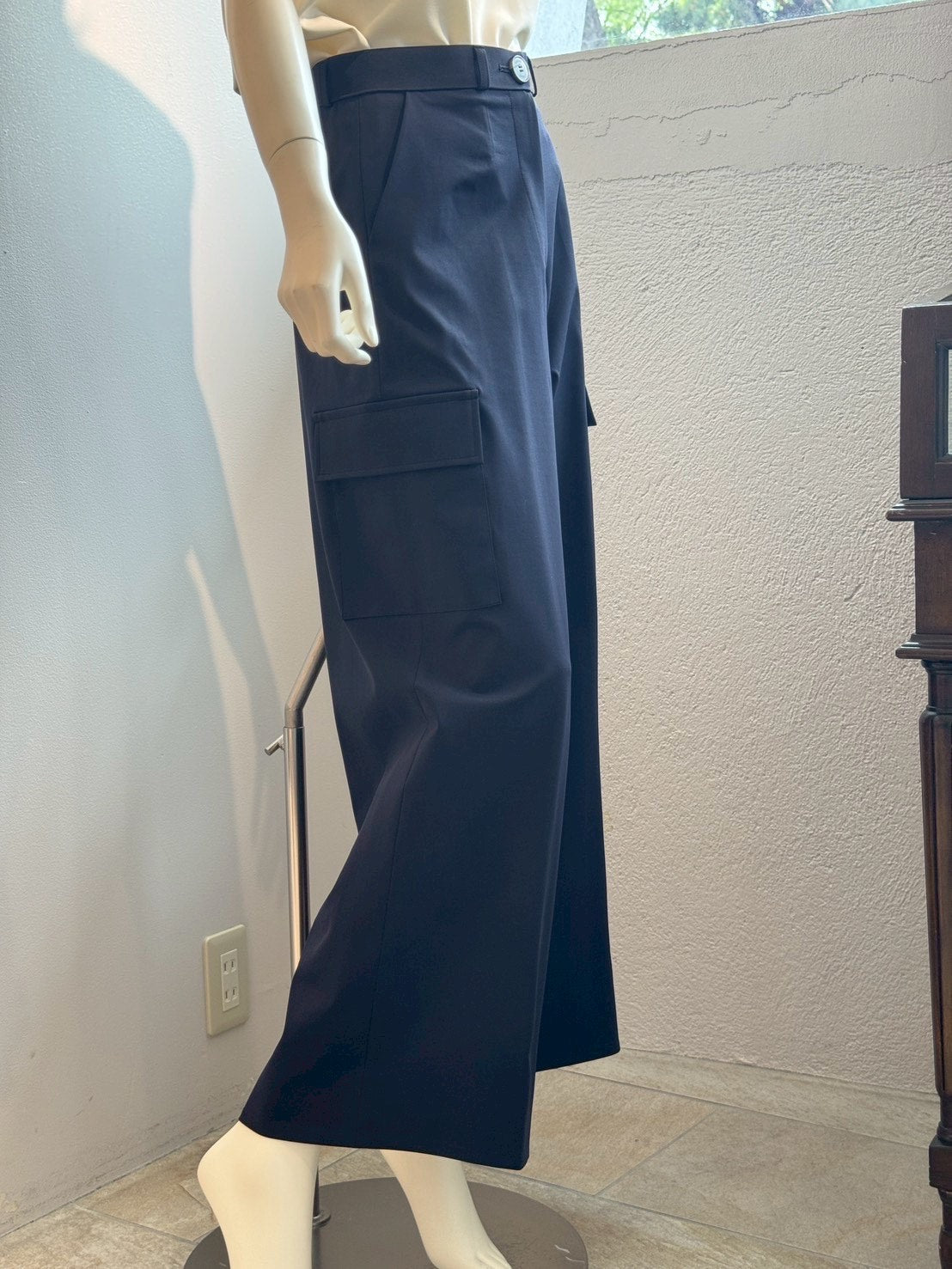 ワイドカーゴパンツ ストレッチポンチ（NAVY）