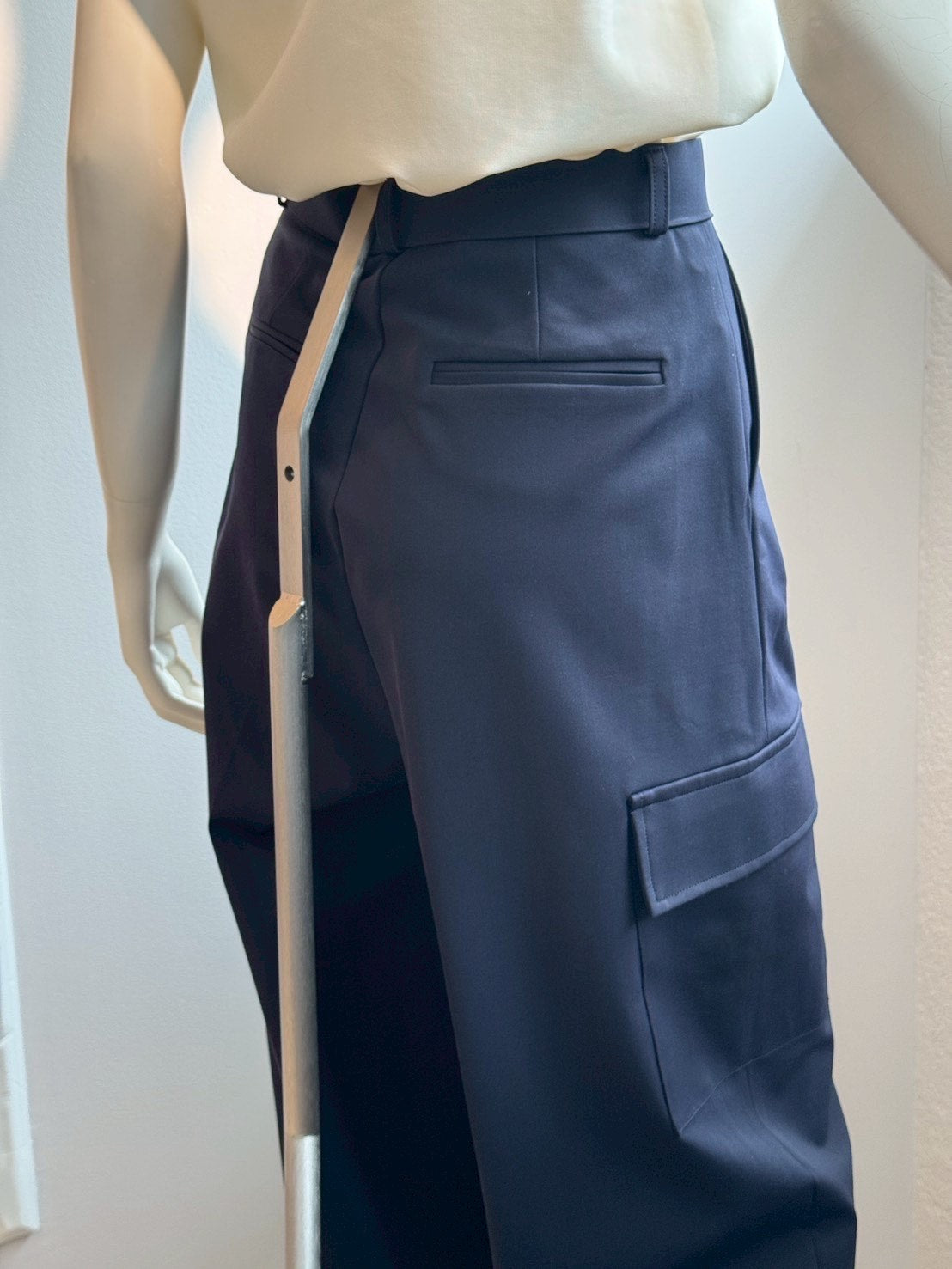 ワイドカーゴパンツ ストレッチポンチ（NAVY）
