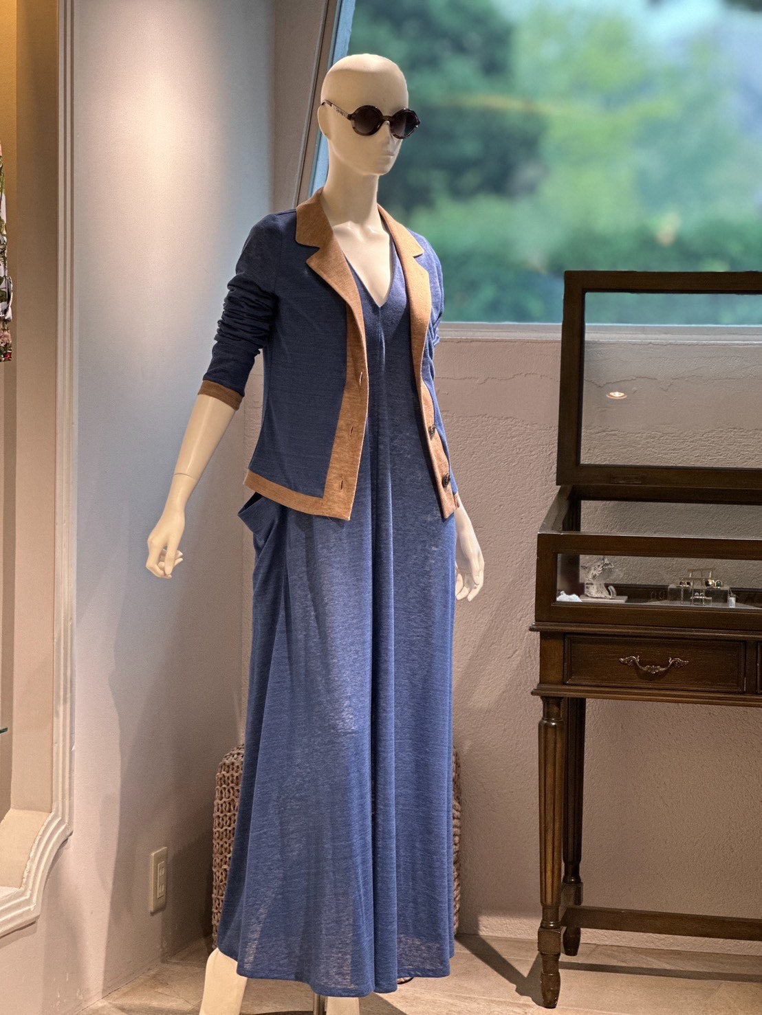 予約商品】リネンAラインワンピース（インディゴ） – stylist-kurakuen
