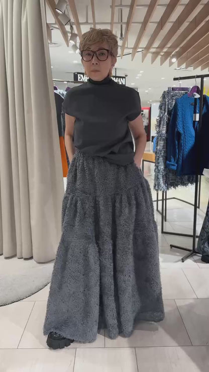 チュールレース ティアードスカート