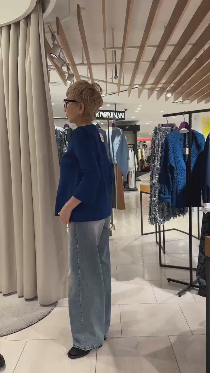 フィットテックボートネックニット