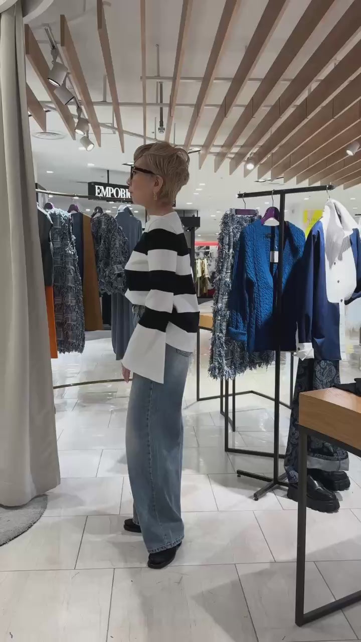 フィットテックボートネックニット