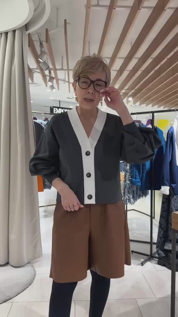 フィットテックショートＶネックカーディガン