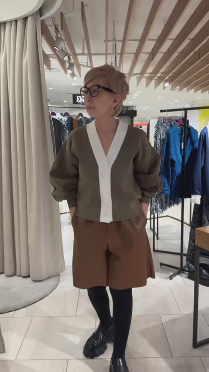 フィットテックショートＶネックカーディガン