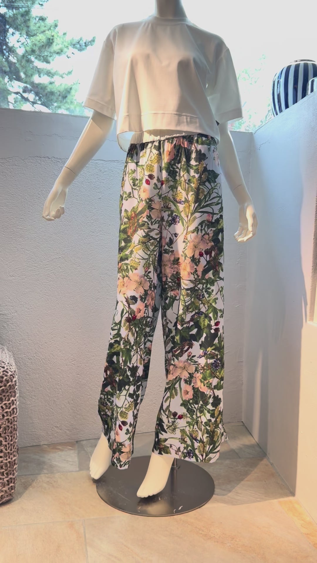 エクラボタニーク パンツ (ブルー)
