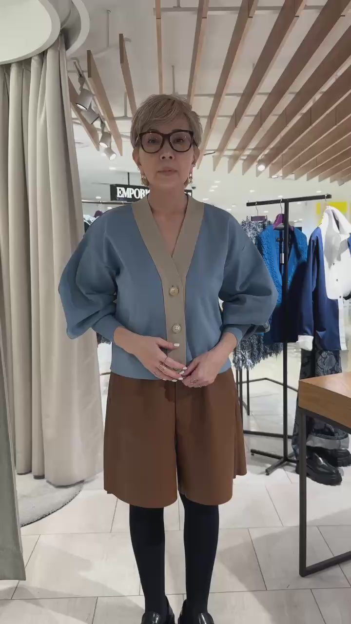 フィットテックショートＶネックカーディガン