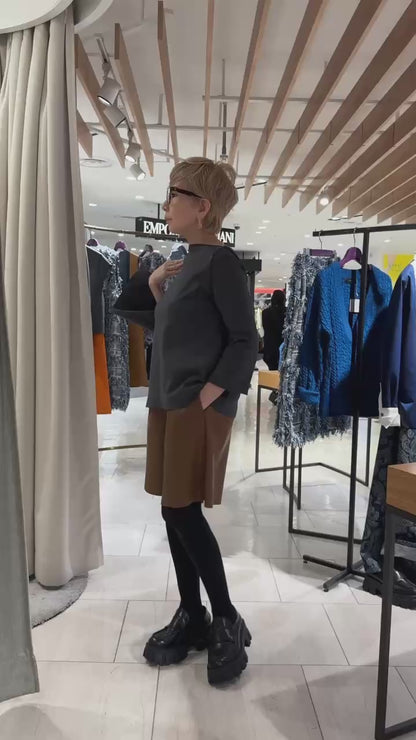 フィットテックボートネックニット