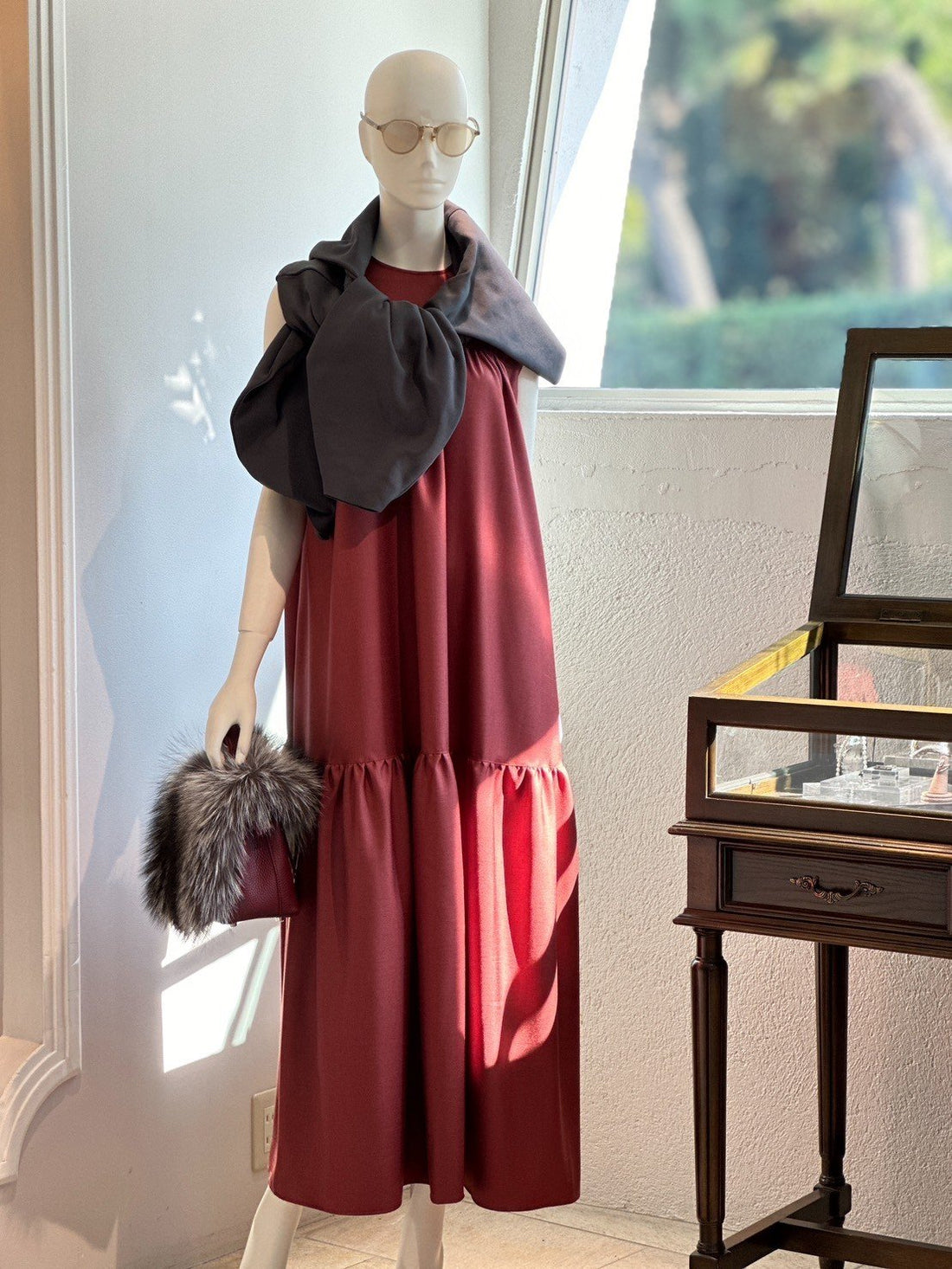 【コーデセット】ティアードワンピース×ショートカーディガン